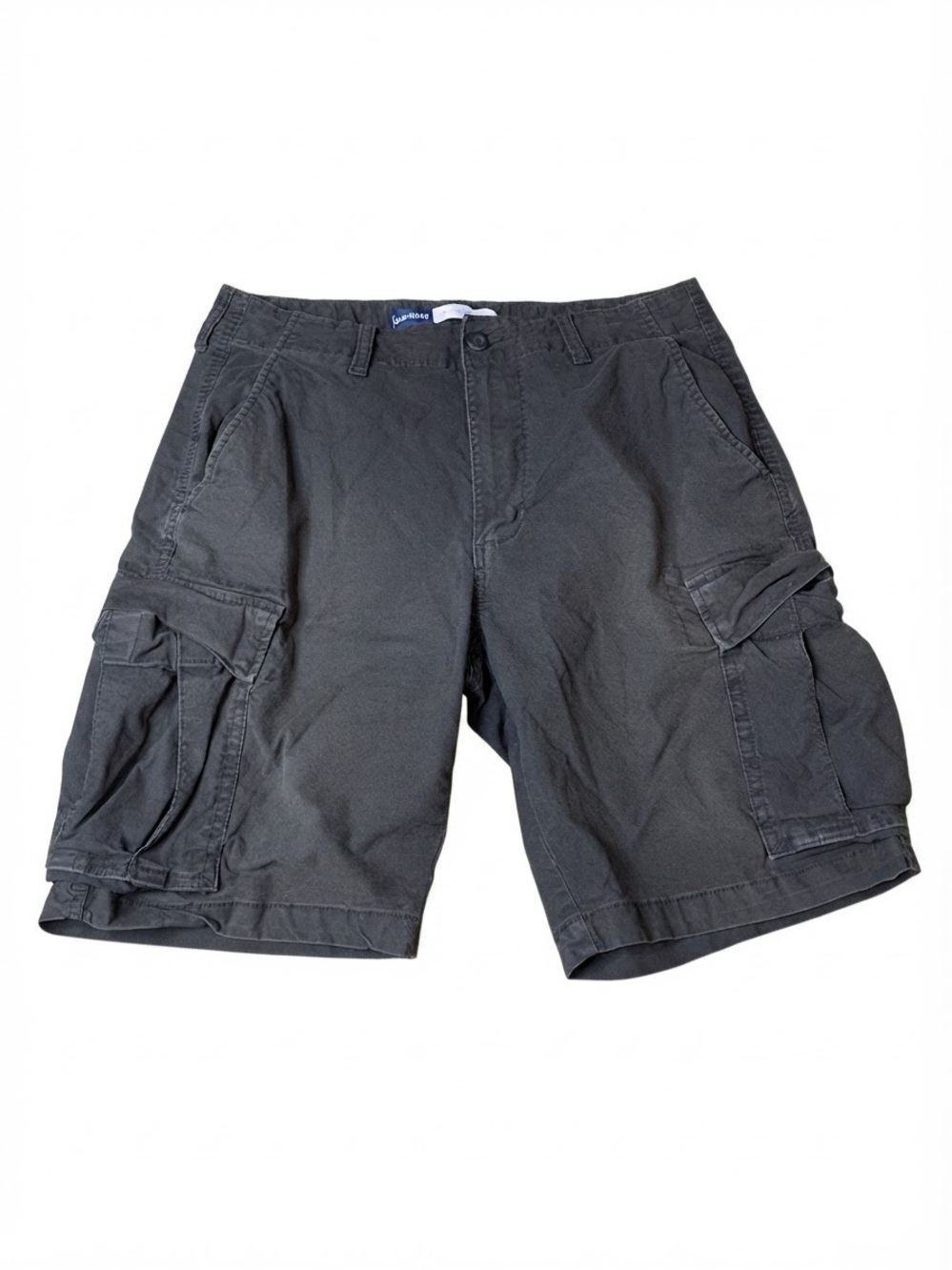 Old Navy Lived-In Straight Cargo Shorts Charcoal Gray Mens Size 36
